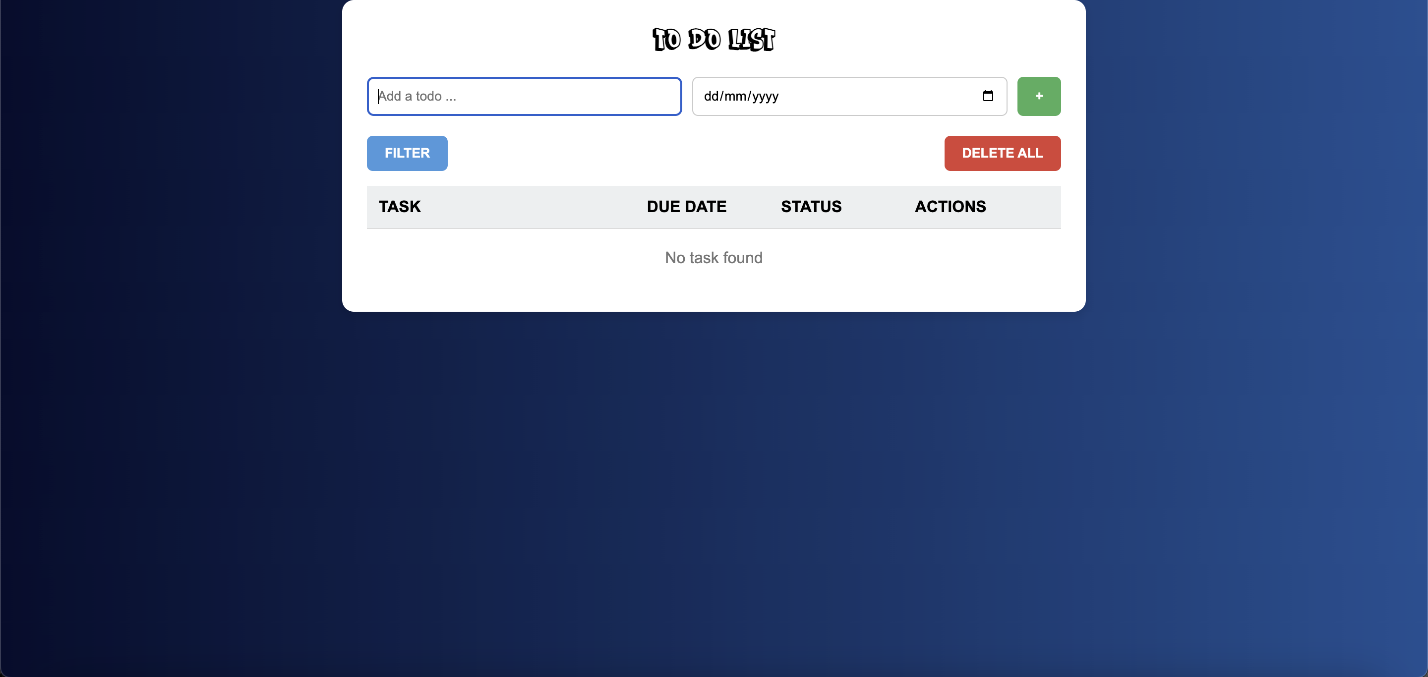 Projek membuat To Do List